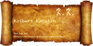 Kolbert Katalin névjegykártya